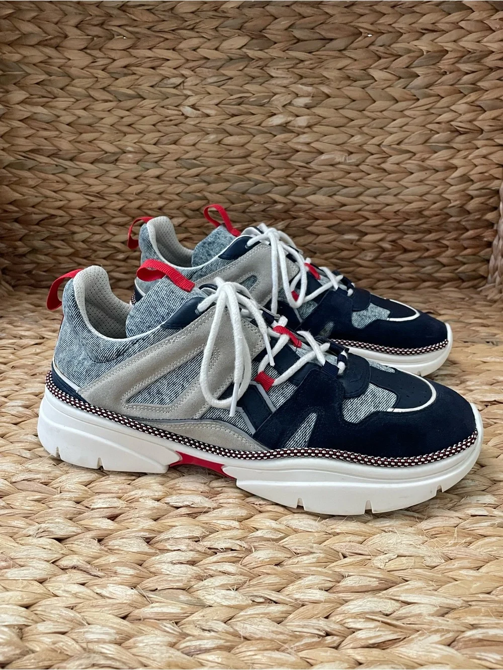 Isabel Marant‎ Kindsay Denim Suede Leather Snow Was Sneakers Womens 42 / 12